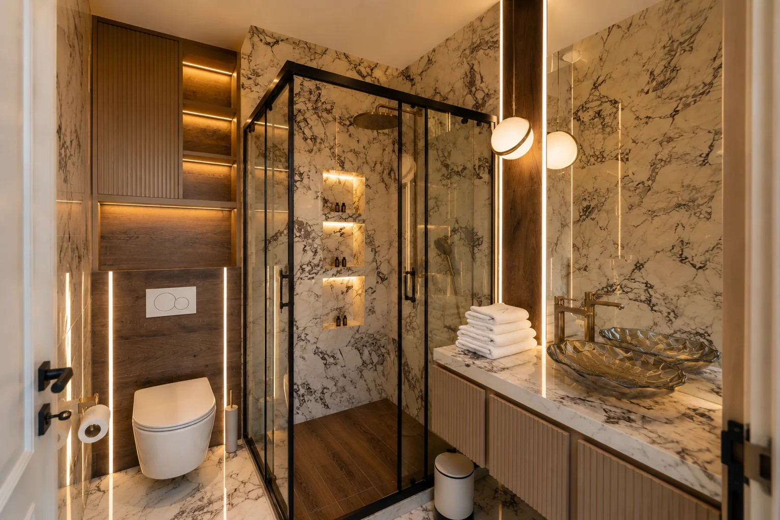 Marble bathroom